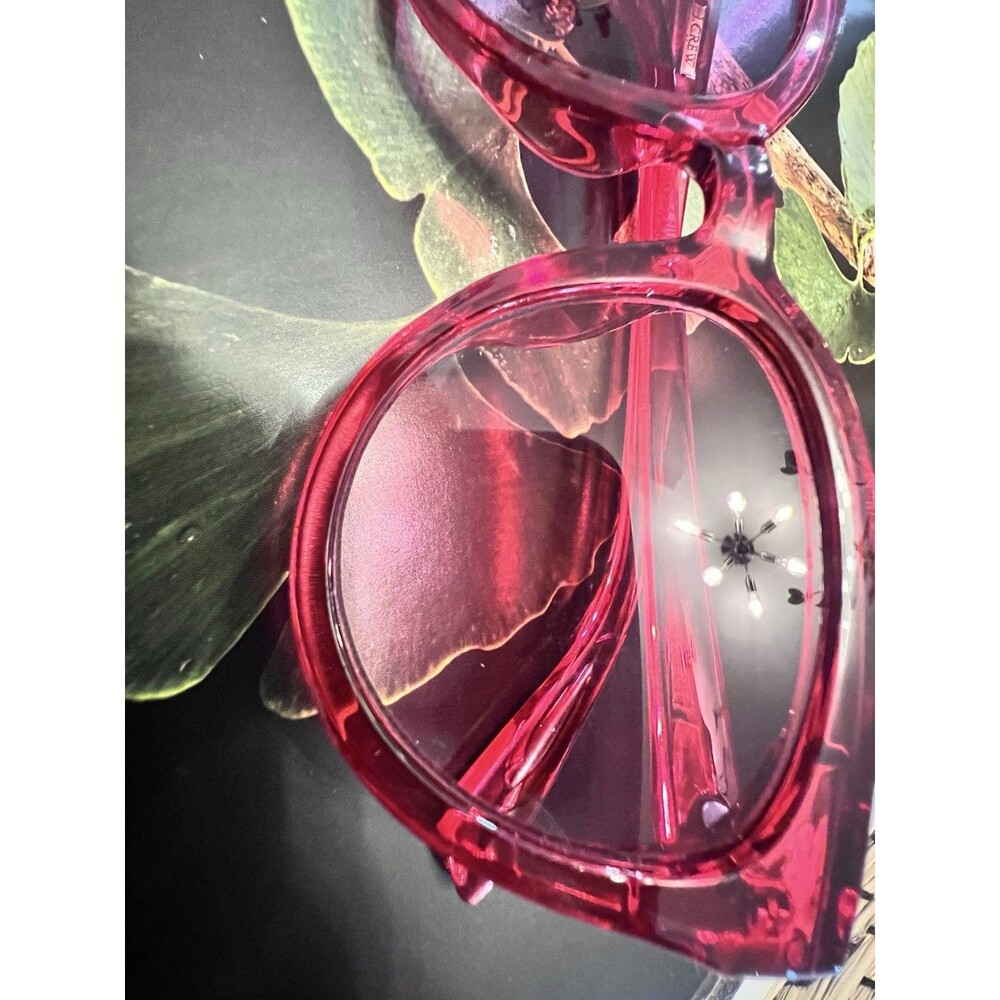 J Crew‎ pink cat eye sunglasses With 100% UV Protection. Comes Cloth Pouch - Picture 11 of 13